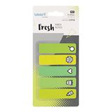 Smart Fresh plakstrip Pagemarker Index markeerstrip film tekststrepen PET-folie 12x45mm 5x25 stuks strepen Office