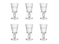 H&H Set 6 Calici Romance In Vetro Trasparente Cl 24