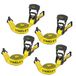 STANLEY S10074 3,8 cm x 16' Ratchet Tie Down Straps - Zware vrachtvervoer (1,5 kg breuksterkte) 4 Pack