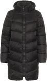 KAFFE Lange damesjas Susanne Puffer Zwart Maat 40