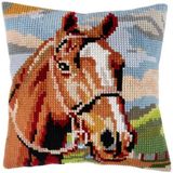 Trimits Borduurkussen Bruin paard