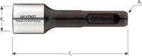 Rotec dopsleutel, magnetisch, SDS+, SW 12x65