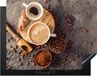 Merkloos KitchenYeah® Inductie beschermer 77x59 cm - Koffie - Beton print - Inductie kookplaat accessoire