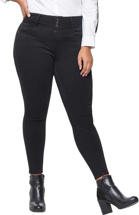 Carmakoma Anna Skinny Ankle Jeans - Zwart - W46/L34