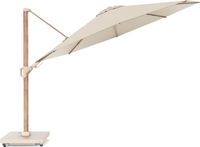 Platinum Sun & Shade Zweefparasol Challenger T² Premium Ø350cm Teak Look Champagne