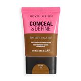 Revolution Conceal & Define Soft Matte Tube Foundation, F13.5N | Volledige Coverage, Matte Afwerking, Veganistisch & Diervriendelijk, Koele Huidtinten, 23ml