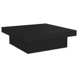 VidaXL Salontafel 90x90x28 cm bewerkt hout zwart