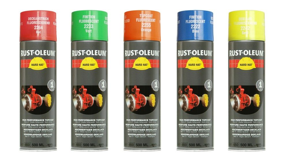 Rust-oleum verfspuitbus fluorescerend geel - 2242 d - 8715743006241