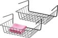 Urban Living Hangmand voor kast - 2x - metaal - zwart - 29 x 21 x 11 cm