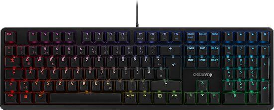 Cherry G80-3000N RGB Toetsenbord Universeel USB QWERTZ Duits Zwart