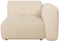 Vente-unique Hoekmodule fauteuil rechts in beige stof van Maison Céphy POGNI