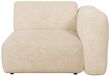Vente-unique Hoekmodule fauteuil rechts in beige stof van Maison Céphy POGNI