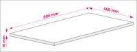3xE living Plateau pour meuble de salle de bain, chêne (Craft), 80 x 45 x 1,6 cm