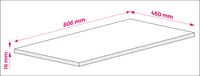 3xE living Plateau pour meuble de salle de bain, chêne (Craft), 80 x 45 x 1,6 cm