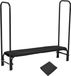 Rangement de bois extérieur - 1,22 m avec couverture - Métal résistant - Supports pour empiler le bois - Jaune