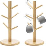 Famanu – Set van 2 bamboe bekerbomen met 6 haken