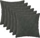 vidaXL - Kussensloop - 6 pcs - HEERLEN - Antraciet - 30 x 30 cm