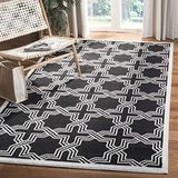 Safavieh Amherst Collection Geometrisch laagpolig tapijt, antraciet en ivoor, 152 x 244 cm