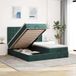 Maison Exclusive - Cadre de lit ottoman avec coussin de matelas gris foncé, 160x200 cm, velours