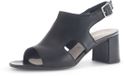 Gabor Sandalen met hak Zwart Nubuck Blokhak Klittenband 39