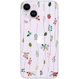 Montee de fleurs Bedrukt siliconen hoesje compatibel met Apple iPhone 14