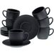CreaTable Soft Touch Black Cappuccinokopjes, 12-delig