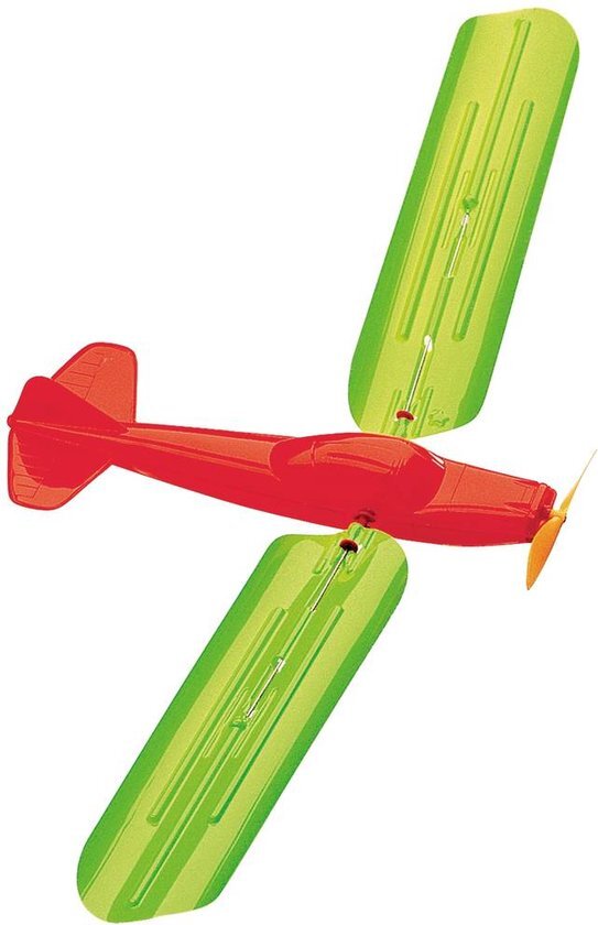 Paul Günther 1333 - Vliegerspel Turboprop, vlieger in de vorm van een vliegtuig met katrol, 100 m vliegertouw, ca. 48 x 21 cm, geschikt voor kinderen vanaf 6 jaar.