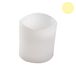 Homéa Led-kaars, pijler, was, wit, D 7,5 x H 10 cm, warm wit