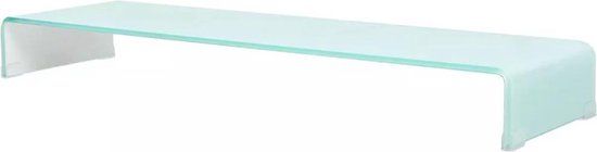 vidaXL TV-meubel/monitorverhoger 110x30x13 cm glas groen
