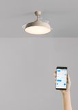 Create WIND CLEAR CONTOUR Plafondventilator met WiFi en Afstandsbediening - Ø107 cm - 40W - 6 Snelheden - Programmeerbaar - LED-licht - Inklapbare Bladen - Linnen Zand
