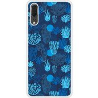P20 Corail bleu bedrukt siliconen hoesje