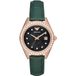 Emporio Armani Leo AR11506 Horloge - Leer - Groen - Ø 36 mm