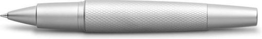 Faber-Castell E-motion Rollerball Pen - Pure Silver - Black Ink - B Nib