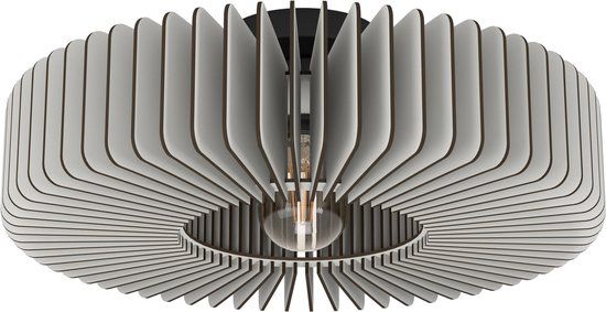 EGLO Palombaia Plafondlamp - Ø 50 cm - Grijs/Zwart