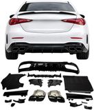 BinaParts Mercedes C-Klasse W206 (2021+) Diffuser – Glanzend Zwart