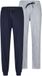 Phil & Co. Berlin Phil & Co Heren Lange Pyjamabroeken 2-Pack Grijs Gestreept/Donkerblauw - Maat XXL