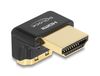 Delock 60016 HDMI Adapter male to female 90° downwards angled 8K 60 Hz metal