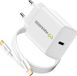 Avizar Mayaxess, 20W oplader voor de Galaxy S25 Plus, met 1 meter USB-C kabel, wit