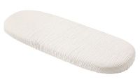 Medi Partners Hoeslaken van mousseline voor kinderwagen 86x40 cm bedlaken voor wieg - 100% katoenen mousseline hoeslaken voor co-sleeper babybedje (Beige)