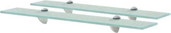 vidaXL Zwevende schappen 2 stuks 60x10 cm 8 mm glas