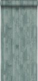 Esta Home behang vintage sloophout planken vergrijsd groen - 53 cm x 10,05 m - 128840 - 8710381712639