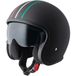 GMS-Moto Ride in Italy, casque ouvert, Mat Noir/Rouge/Blanc/Vert, XS