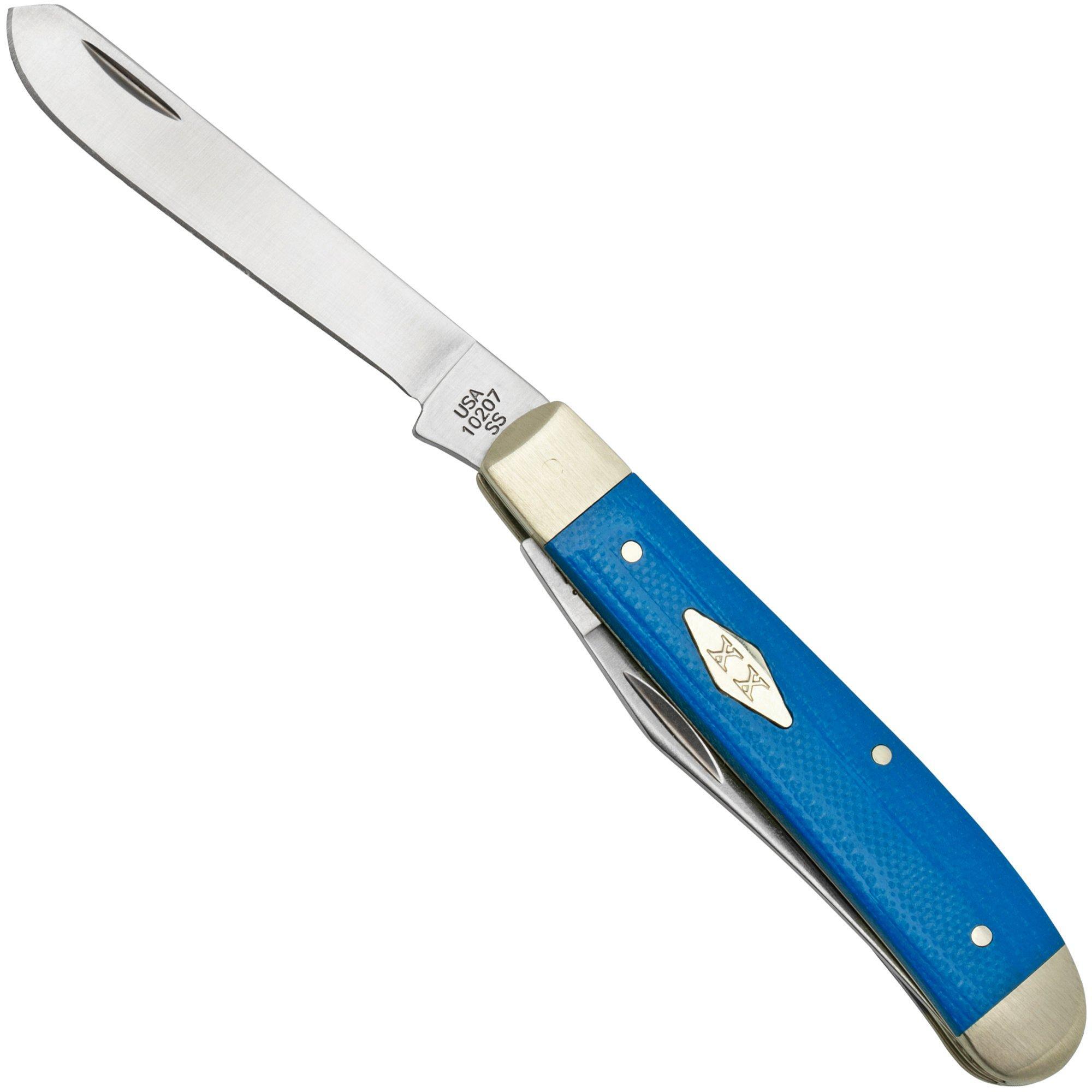 Case Knives Case Mini Trapper 10207 Blue G10, zakmes