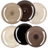 MamboCat Set van 6 assiettes gris 27cm