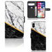 B2Ctelecom Apple iPhone Xs Max Bookcase Marmer Wit Zwart