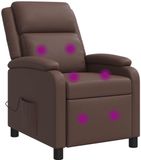 vidaXL Relaxfauteuil Bruin Kunstleer