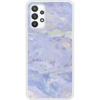 Samsung Galaxy A32 Marbre bleu Verstevigd hoesje met sublimatie bedrukking