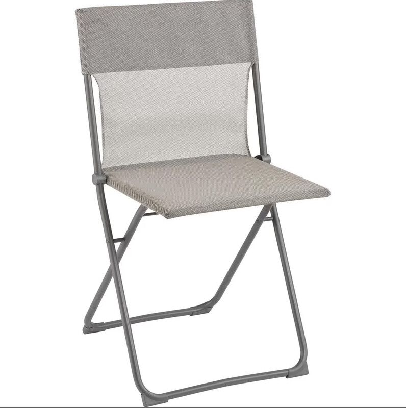 Lafuma Mobilier Balcony II Folding Chair - Batyline - Beige/Grey - 2023