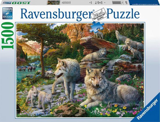 Ravensburger Puzzel wolven in de lente, 1500 stukjes