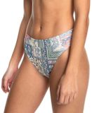 Quiksilver Classic Hi Waist Band Aop Bikinibroekje Blauw XL Vrouw